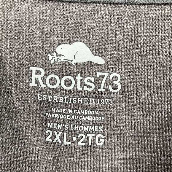 Roots 73 Rapid Lake SS Polo Shirt Mens 2XL Charcoal Gray Forescout Logo NWT - Picture 5 of 13